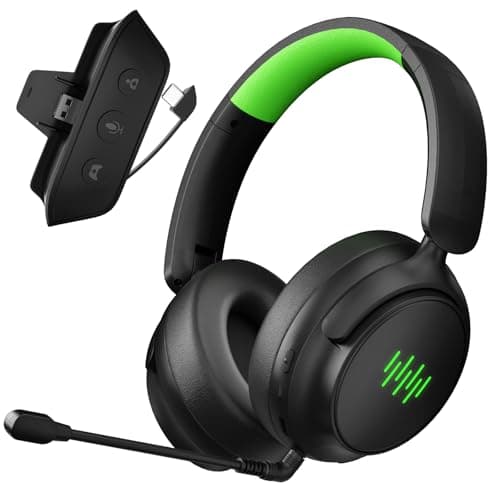 LENISUOLE Wireless Gaming Headset for Xbox, PS5, Mac and PC, Foldable Bluetooth Headset, Game/Chat Balance, Dual Built-in & External Mic, 3D Surround Sound, Memory Foam Cushions - Image 1