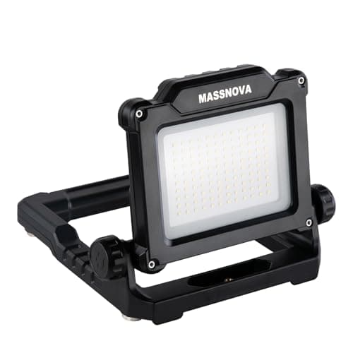 MASSNOVA 4000LM 25W Cordless Work Light with Tripod Stand, Super Bright, Compatible with Dewalt, Makita and Milwaukee 18-21V Power Battery, Brightness Adjustable, Flicker Free - Image 1