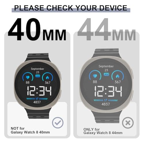 SDOCEBF 3 in 1 Metal Case for Samsung Galaxy Watch 8 Screen Protector 40mm, Ultra-Thin Aluminum Protective Bumper with Back Cover, Scratch-Resistant Cover for Galaxy Watch8, Titanium - Thumbnail 6