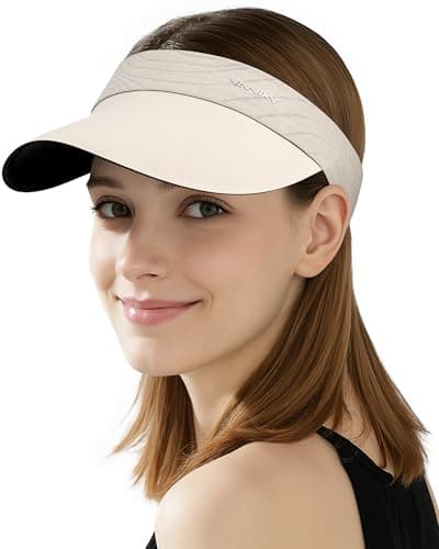 YANIKY Sun Visor Hat for Women,UPF50+ Seamless Sun Hats Men Women Lightweight Sports Cap Stretchy Ponytail Hat for Outdoor - Image 1