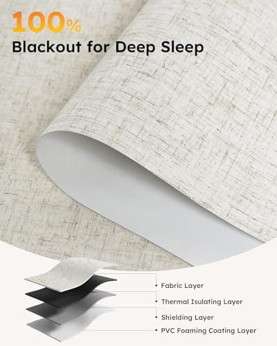 Tailorvibe Motorized Blinds with Remote, 100% Blackout Electric Blinds, Smart Shades for Alexa/Google/Homekit, Automatic Window Roller Shades for Bedroom(Flax-Natural Linen, 30" W x 72" H) - Thumbnail 3