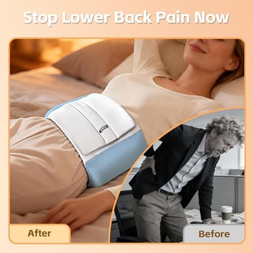Wnfou Lumbar Support Pillow for Office Chair & Sleeping, Wrap Around Lower Back Pillow with Breathable Ice Silk Cotton, Provides Comfortable Lower Back Support for Side/Back/Stomach Sleepers - Thumbnail 2