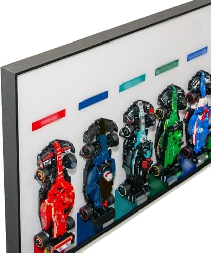 WETCEAOM Display Wallboard Compatible with Lego Speed Champions 10-Car 66802 Display Frame Wall Mount(with Hook), Wall Art- Ideal Compatible with Lego Car Wall Mount Display (Model Not Included!) - Thumbnail 3