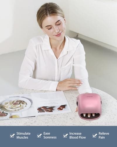 CINCOM Hand Massager - Cordless Hand Massager with Heat and Compression for Arthritis and Carpal Tunnel - Thumbnail 3