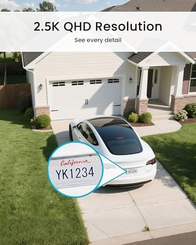 youkey Solar Security Camera Wireless Outdoor, 24/7 AOV Recording, 2.5K No Subscription Secuirty Camera for Home with Dual Solar Panel, 82ft AI Detection, 2.4Ghz Wi-Fi 6, Easy Setup, IP67(S420) - Thumbnail 6