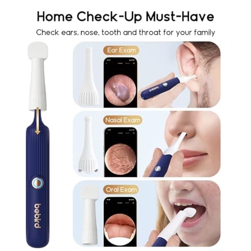 Earsight Plus E33R Ear Wax Removal Tool Camera, FSA HSA Eligible Items, Ear Cleaner with Flexible Ear Camera Otoscope, Visual Ear Pick Tweezers Wax Remover, Ear Cleaning Kit for Family by Bebird - Thumbnail 3