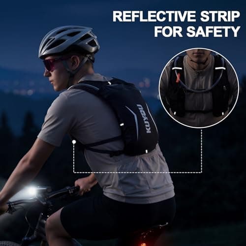 KUYOU Running Vest for Women & Men, Lightweight Hydration Backpack with 2L Water Bladder, Water Backpack for Trail Running, Hiking, Cycling & Marathon - Thumbnail 6