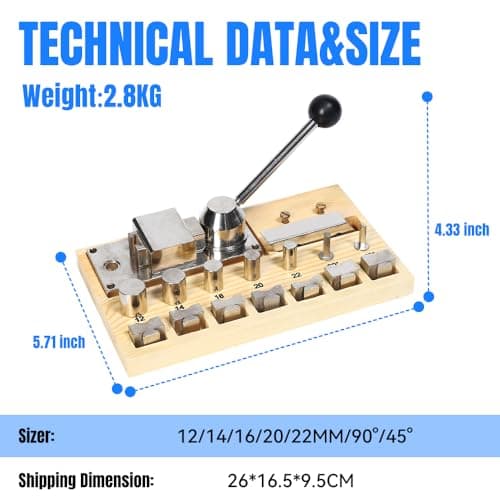 Lakimi Ring Bending Tool - Ring Bender Machine with Metal Dies Ring Making Tool, Ring Measurement Tool, Multi-Functional Jewelry Making Tool B05 - Thumbnail 5