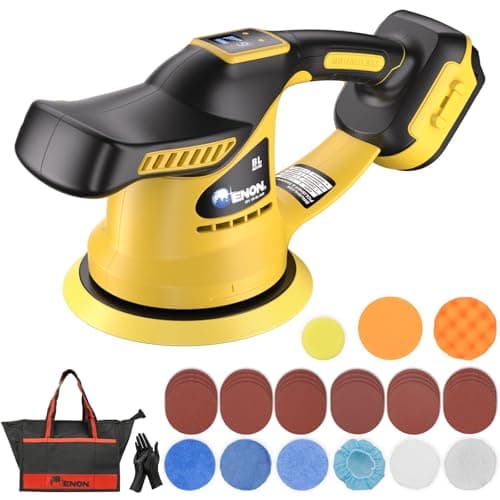 20V Cordless Car Buffer Polisher Kit（Only Tool）Dual Action Random Orbital Polishing with 6-Speed 2800-6000RPM for Auto Detailing, Waxing & Paint Correction - Image 1