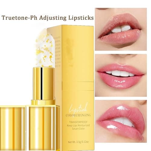 URABOS Coellyo Lipstick,Coellyo True Tone-Ph Adjusting Lipstick,Transferproof Color-Changing Lip stick for Women,Gold Foil Clear Lip stick That Changes Color,Long-Lasting Moisturizing (1PCS) - Thumbnail 2