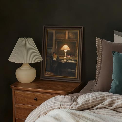 DAJONART Vintage Gold Picture Frame Book Wall Art,Women Reading Poster,Girl Reading Canvas Oil Paintings Farmhouse Room Decor for Bedroom Study Room Dorm, Gift for Book Lovers Birthday Housewarming,8 x12 - Thumbnail 3