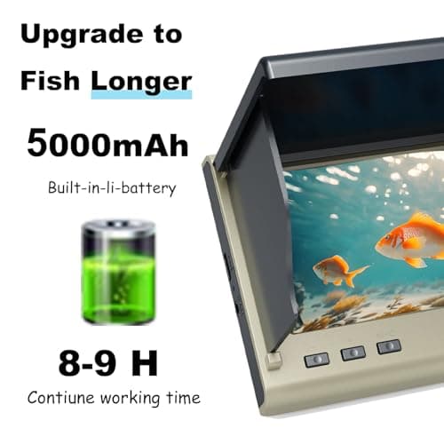 Underwater Fishing Camera, 220° Ultra-Wide 1080P HD Fishing Camera with 4.3" LCD & IR Night Vision, 5000mAh Battery & 100ft Cable for Ice Lake Boat Kayak Fishing - Thumbnail 4