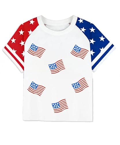 Kids American Flag Shirt Boys Girls 250 Anniversary USA Shirts Toddler 4th of July Tshirts Patriotic Short Sleeve Tops - Image 1