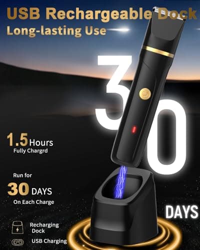 Beard Trimmer for Men,Manscape 3-in-1 Electric Razor Groin Groomer,IPX7 Waterproof Wet/Dry,Versatile Body Hair Trimmer for Ball/Beard/Nose,USB Rechargeable & Nose/Shaves Head,Christmas Gifts for Men - Thumbnail 5