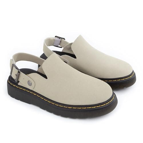 Athlefit Suede Clogs for Women Platform Footbed Mules Comfortable Slip On Slingback Clogs Shoes Apricot Size 6.5 - Thumbnail 6
