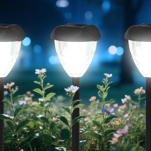 Ensenior 16-Pack Solar Lights Outdoor, Auto ON/Off 6500K LED Solar Garden Lights for Pathway, Yard, Patio, Walkway, Planter, Waterproof, Energy-Efficient Landscape Lighting - Image 1