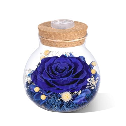 Gifts for Women Mom Birthday Gift Preserved Rose Eternal Forever Flower in Glass Wishing Bottle with LED Light Flowers for Delivery Prime for Grandma Mother Wife Sister Her Girlfriend Valentine Day - Image 1