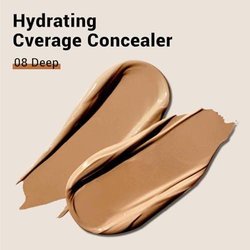 HECI BEAUTY Liquid Concealer Makeup, Oil-Control and Transfer-Resistant, Natural Matte Creamy Concealer Specifically for Oily Skin - Medium to Full Coverage Concealer for Face, 08 Deep, 0.22 Fl Oz - Thumbnail 2