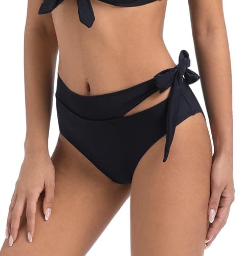 COCOPEAR Women's Sexy High Waisted Bikini Bottoms High Cut Side Tie Bathing Suit Bottoms for Women Swim Bottoms 2026 Black XS - Thumbnail 3