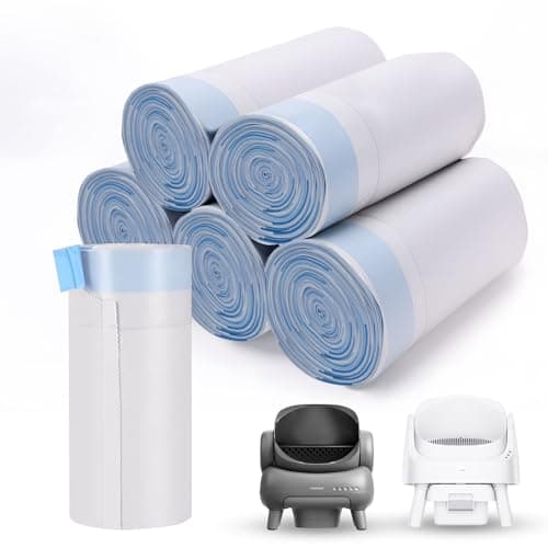 120 Count Cat Litter Box Bags for Neakasa and PetPivot Open Self-Cleaning Cat Litter Boxes, Extra Thick Heavy Duty Liners Replacement, Unscented, 27" x 13", Holds 22 lbs - Image 1