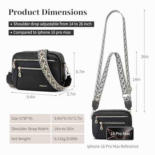 Crossbody Purse for Women Small Crossbody Bags Trendy Vegan Leather with Adjustable Shoulder Straps Mothers Wife Mom Gifts - Thumbnail 5