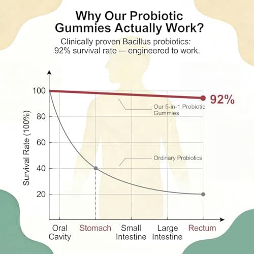 Fletorra Probiotic Gummies, Probiotics for Gut Health, 0 Sugar - 60 Counts - Thumbnail 4
