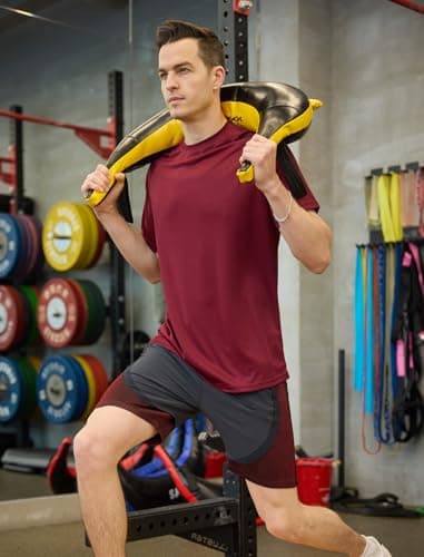 PINSPARK Moisture Wicking T Shirts for Men Multipack Active Gym Workout Tshirts Quick Dry Plain Undershirts Crewneck Tees - Thumbnail 3