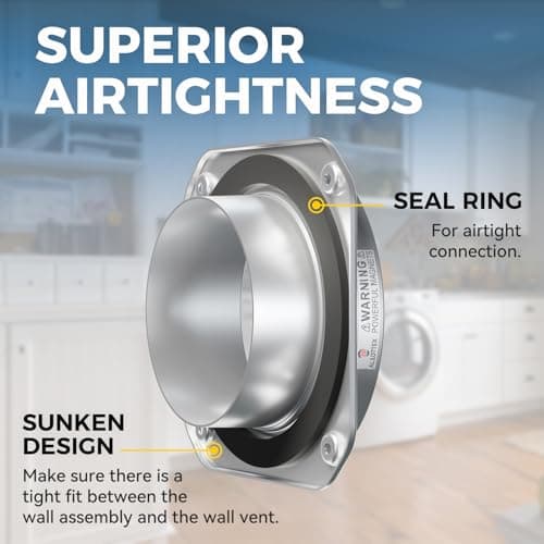 JEEVONY Magnetic Dryer Vent Coupling DV180 Airtight Seal Dryer Vent Connector Kit Easy to Clean Quick Connector Including a 2.6ft 4" Duct and two Clamps - Thumbnail 4