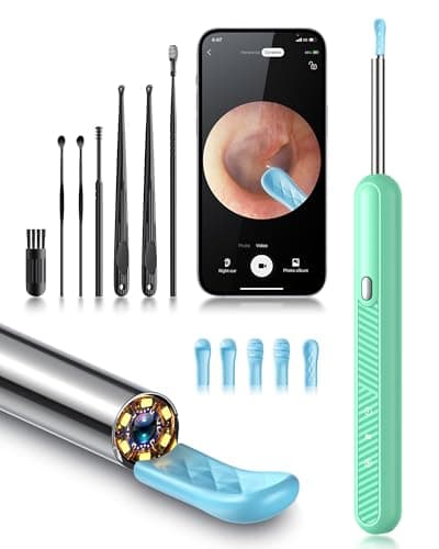 Ear Wax Removal, Ear Cleaner Camera with 1080P, Ear Cleaning Kit with 6 Ear Pick, Ear Camera for iPhone, iPad, Android Phones - Image 1
