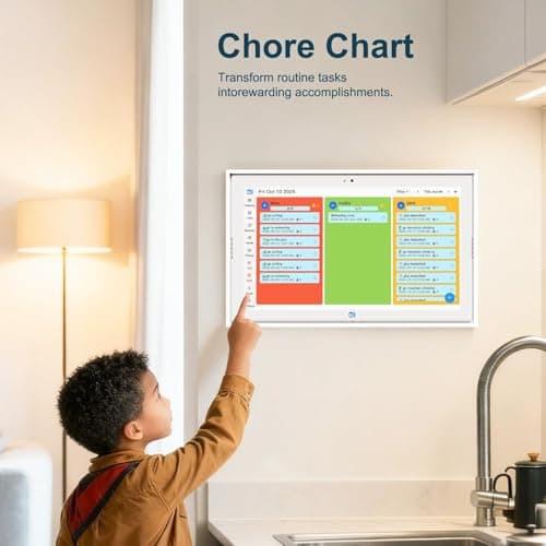 2026 Calendar 15 inch Digital Picture Frame Wall Planner & Chore Chart, IPS Touchscreen Interactive Display, Smart Family Schedules, for Seamless Scheduling, Gift for Christmas Family - Thumbnail 2
