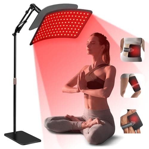INTEO Red Light Therapy for Body and Face, 2-in-1 Red Light Therapy with Detachable, Infrared Light Therapy Lamp 660nm 850nm for Body at Home with Protective Glasses Elastic Strap, 46.5in Height - Image 1