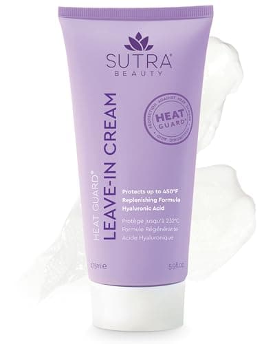 SUTRA Heat Guard Leave-In Cream for Frizzy, Dry & Damaged Hair - Thermal Protecting Conditioner Hydrates, Protects & Repairs Against Heat with Hyaluronic Acid - Anti-Frizz Haircare Products
