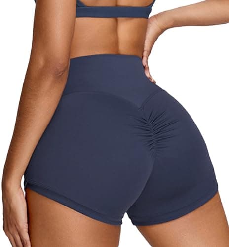 Bbao Dream Women's Tummy Control Workout Shorts High Waisted 3" - No Front Seam, Scrunch Butt Lifting, Moisture Wicking for Yoga, Gym Mist Blue - Image 1