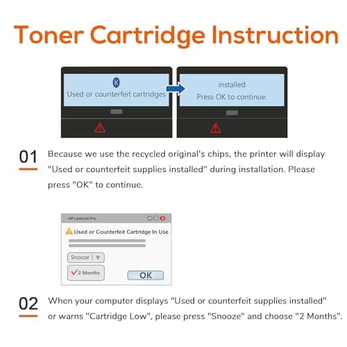 Jeostarky Compatible 58a hp Toner Cartridge Replacement for HP 58A CF258A 58X CF258X (with chip) Toner Cartridge for LaserJet Pro MFP M428fdw M404n M428fdn M404dn M430 Printer(2 Black) - Thumbnail 6