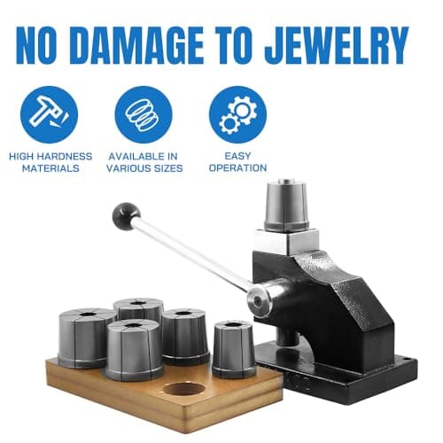 Lakimi Bangle Stretcher Bracelet Expander Machine, Round & Oval Dies Bracelet Enlarger, Jewelry Press Tool for Metal Bangle Resizing LK-A02 - Thumbnail 3