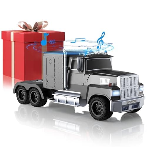 AONOX Easter Truck Bluetooth Speaker Toy for Car Desk Gaming & Outdoor Easter Parties Easter Basket Stuffers Gift for Kids & Car Lovers Pickup Truck Speaker with FM Radio USB/TF TWS Stereo LED Lights