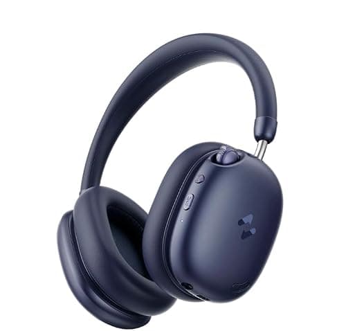 havit Space S1 Hybrid Adaptive Active Noise Cancelling Headphones Wireless, Over Ear Headphones, Bluetooth 6.0, 100H Playtime, LHDC Hi-Res Sound, Custom EQ via App, Travel, Office, Home, Blue - Thumbnail 4