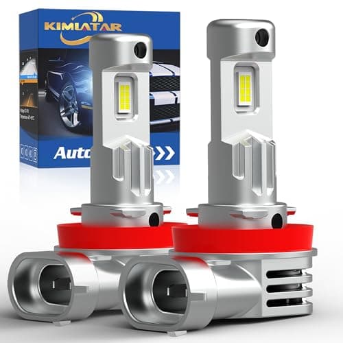 KIMLATAR Latest H11 Light Bulbs,Upgraded 900% Super Bright with Fan Cooling,60000LM Brightness, Real 1:1 Halogen Size,Plug and Play 10-Year Lifespan, H8/H9/H16/ Fog Light Bulbs, Pack of 2 - Image 1