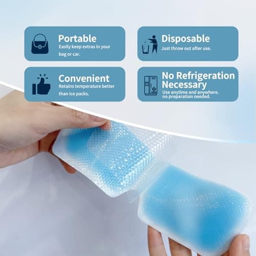 TCANG Disposable Instant Cooling Gel Eye Masks, Soothing Relief for Tired Eyes & Cooling Sensation, Eye Patches for Puffy Eyes,10 Packs - Thumbnail 5