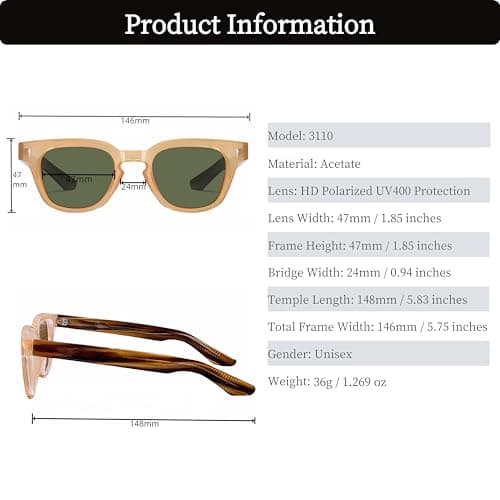 ROCKNIGHT HD UV400 Polarized Sunglasses Women Polarized UV Protection Unbreakable Comfortable Flat Green Lens Outdoor Walking Beach Sunglasses - Thumbnail 5