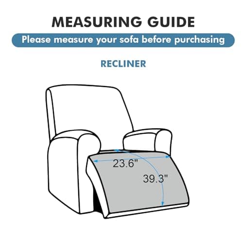 Genina 100% Waterproof Recliner Chair Covers, Anti-Slip Recliner Cover Dog Chair Cover Furniture Protector, Chair Sofa Slipcover for Pets Dogs, 1 Piece (Wine, Recliner) - Thumbnail 2