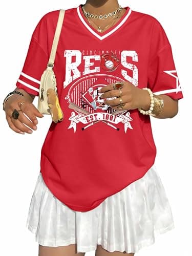 Baseball Jersey Women Baseball Mom Shirt Funny Baseball Team Graphic Shirts Casual Game Day Fan Short Sleeve Tee Tops - Image 1