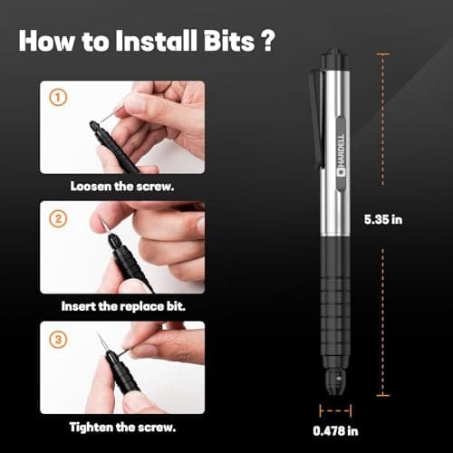 HARDELL Engraving Pen, Cordless Engraving Tool with 37000RPM, USB Rechargeable Metal Pen Engraver for Artists & DIYers, Electric Engraving Pen for Metal, Wood, Glass and Plastic - Beginner Friendly - Thumbnail 6
