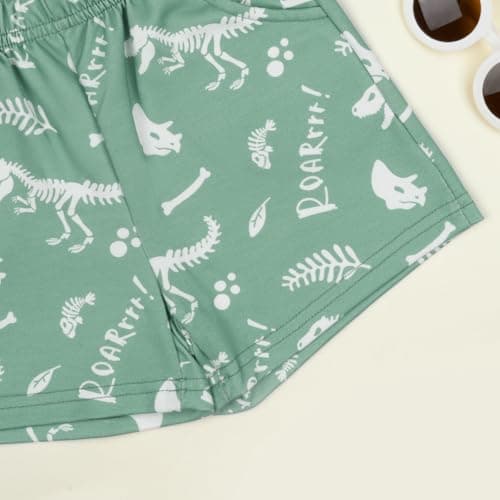 JiuBreeze Toddler Baby Boy Clothes Boys Summer Outfits T-shirt Boy Shorts Set 18 Months-4T (Light Green, 18-24M) - Thumbnail 6