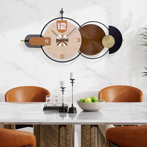 Anmotpe 38x20 Inch Large Modern Wall Clock for Living Room - Thumbnail 3