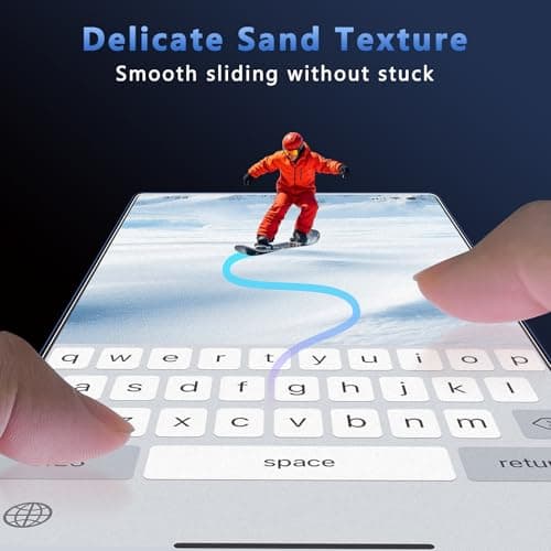 YWXTW 2 Pack Matte Screen Protector for Samsung Galaxy S26 Plus + 1 Set Camera Lens Protector, [Smooth as Silk] [Fingerprint Unlocking] Anti Glare Anti Fingerprint Tempered Glass Screen - Thumbnail 5