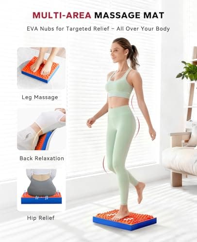 HAPBEAR Exercise Balance Pad - 15"x12" Non-Slip Textured Foam Balance Pad with 2-in-1 Stability & Massage - 2.2" Thick TPE Layer with Soft Cushioning + EVA Massage Layer for Physical Therapy, Core Training & Massage - Thumbnail 5
