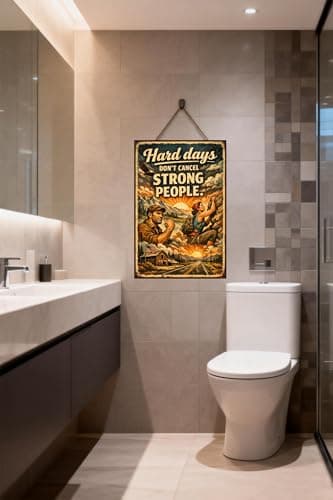 Hard Days Dont Cancel Strong People Tin Sign Inspirational Quote Metal Wall Decor Mountain Climbing Art Rustic Motivation Plaque Vintage Courage Poster For Home Office Cabin Garage 8x12 Inch - Thumbnail 2