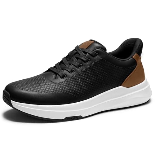 Coostar Black Dress Shoes Men with Arch Support Zapatos De Vestir para Hombre Mens Casual Sneakers Black Size 12 - Image 1