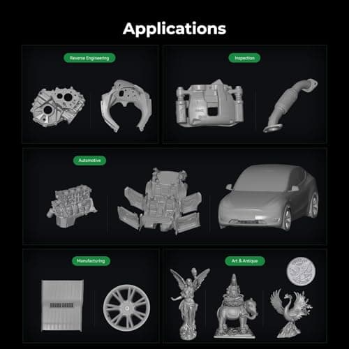 Creality 3D Scanner Raptor Pro for 3D Printing, Handheld 3D Scanner 0.02mm Accuracy, 22+7 Blue Laser & NIR, 60fps High-Speed & 5MM to 4M Objects, 24-Bit Full-Color Scanning for Windows macOS - Thumbnail 5
